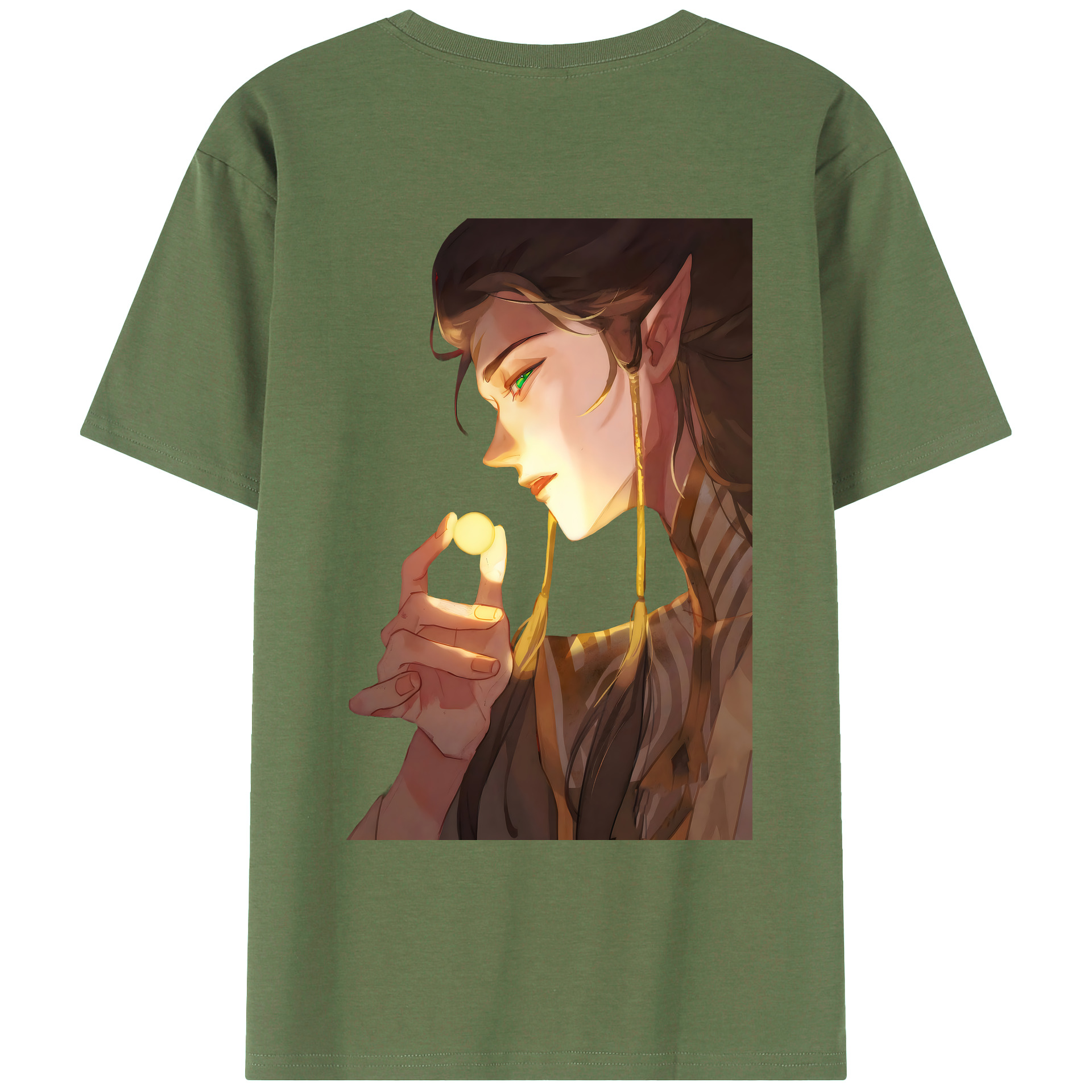 （画像用） Ne Zha 2 ナタ 魔童の大暴れ 綿100％ メンズ半袖Tシャツ（バックプリント） 通気性